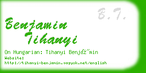 benjamin tihanyi business card